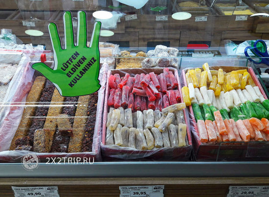 Туристы показали цены на фрукты и сладости в обычном турецком магазине